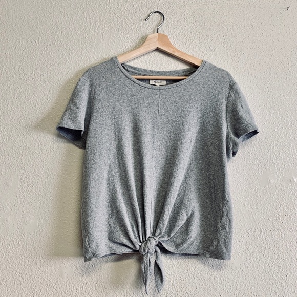 Madewell Tops - Madewell Front Tie Top in Grey